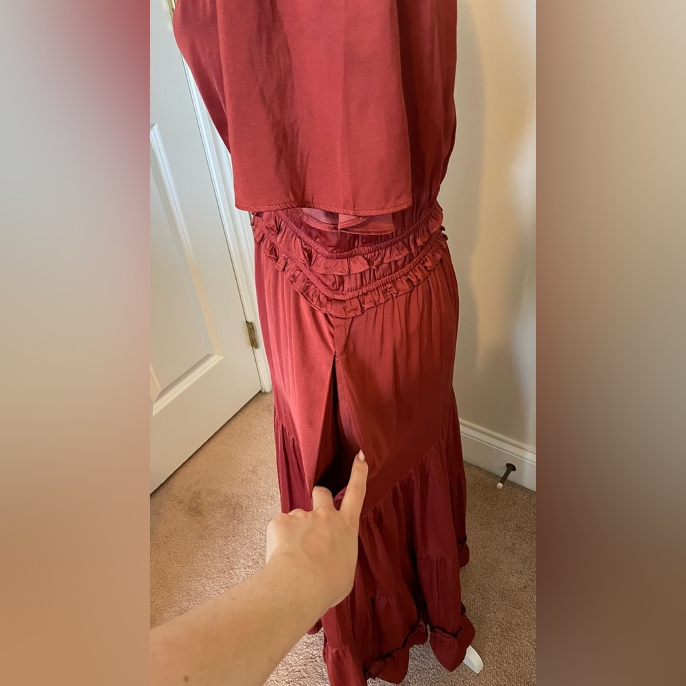 Tea n Rose Rust Midi Dress - Picture 9 of 12